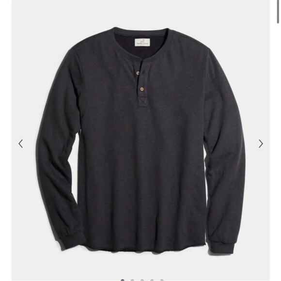 Marine Layer Other - Marine Layer Charcoal Gray Double Layer Henley L